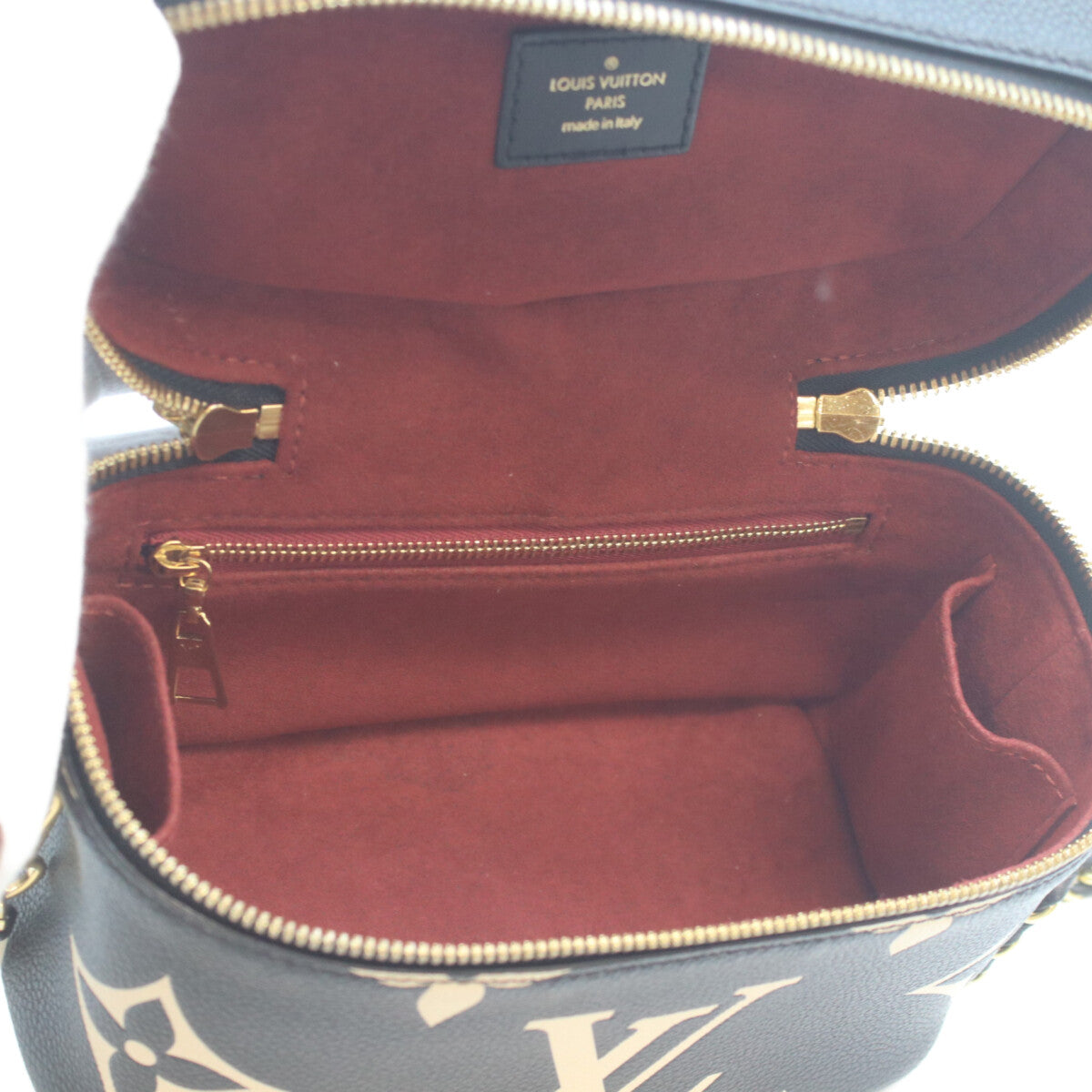 LOUIS VUITTON 路易威登 M45780 双色 黑色 Monogram Empreinte Vanity PM 单肩包