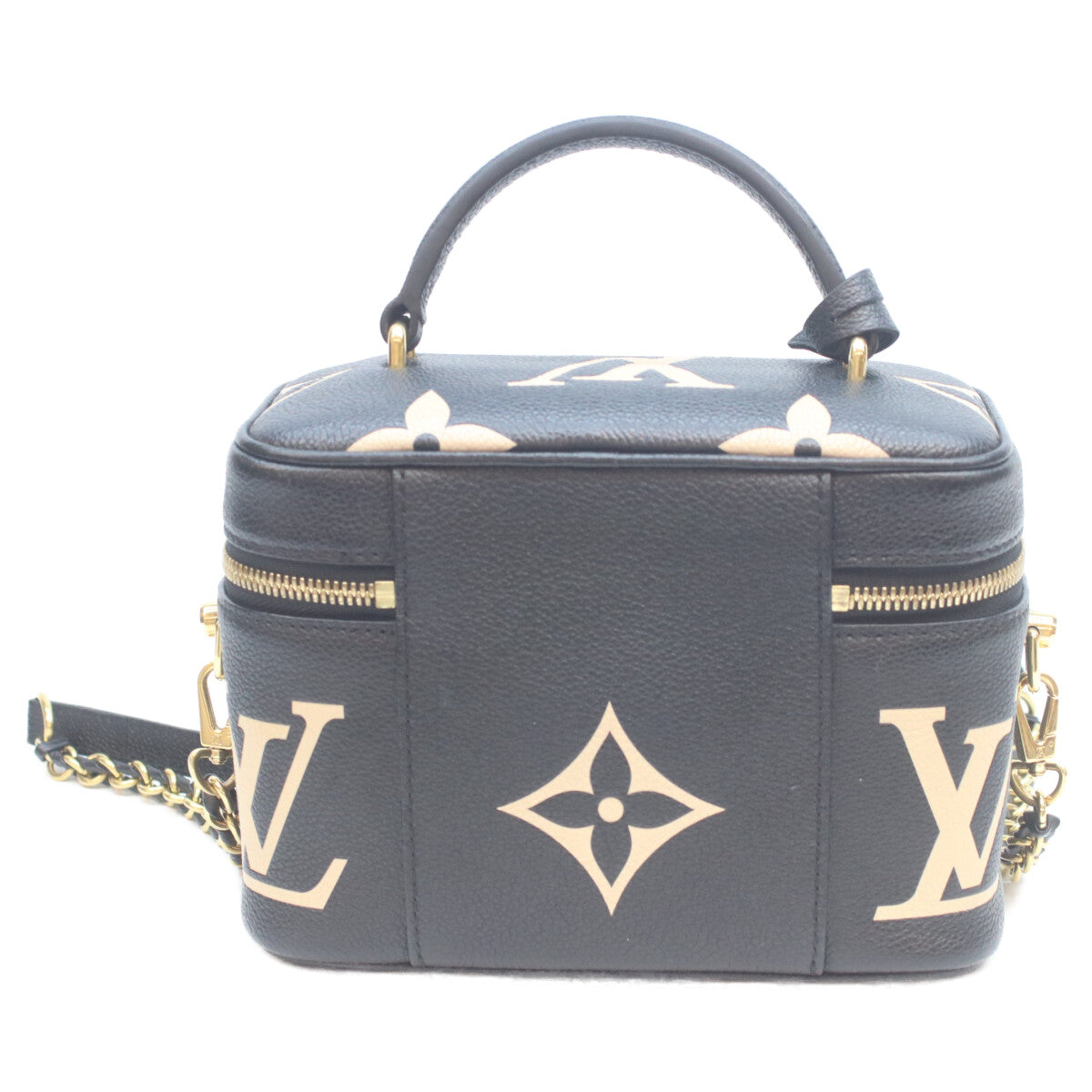 LOUIS VUITTON 路易威登 M45780 双色 黑色 Monogram Empreinte Vanity PM 单肩包