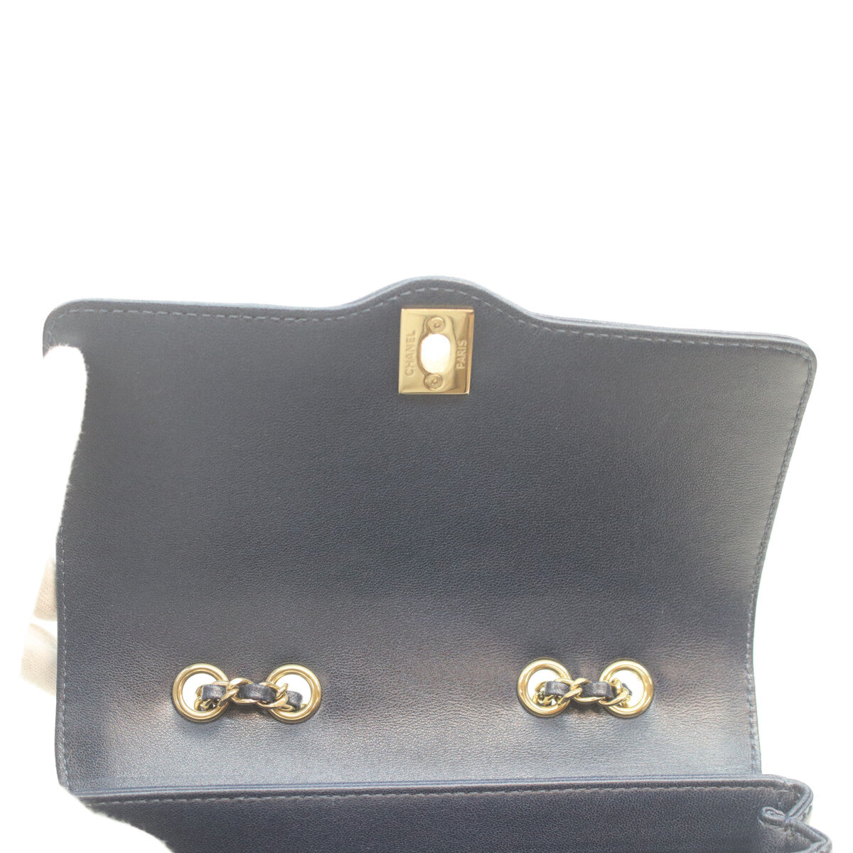 CHANEL AS5048 Navy Lambskin GHW Matelasse 20 Single Flap Bag Shoulder Bag