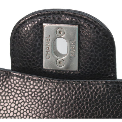 CHANEL シャネル A01113 黒 キャビア シルバー金具 ダブルフラップ マトラッセ23 チェーンショルダーバッグ ショルダーバッグ