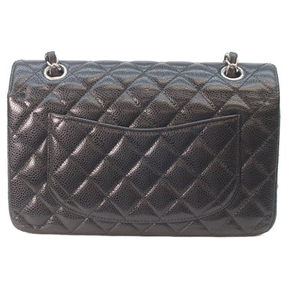 CHANEL シャネル A01113 黒 キャビア シルバー金具 ダブルフラップ マトラッセ23 チェーンショルダーバッグ ショルダーバッグ