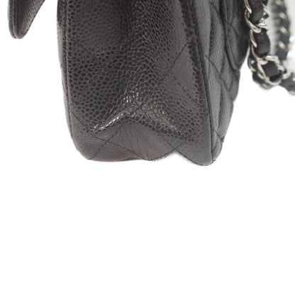 CHANEL シャネル A01113 黒 キャビア シルバー金具 ダブルフラップ マトラッセ23 チェーンショルダーバッグ ショルダーバッグ