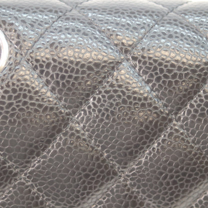 CHANEL シャネル A01113 黒 キャビア シルバー金具 ダブルフラップ マトラッセ23 チェーンショルダーバッグ ショルダーバッグ