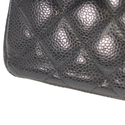 CHANEL シャネル A01113 黒 キャビア シルバー金具 ダブルフラップ マトラッセ23 チェーンショルダーバッグ ショルダーバッグ