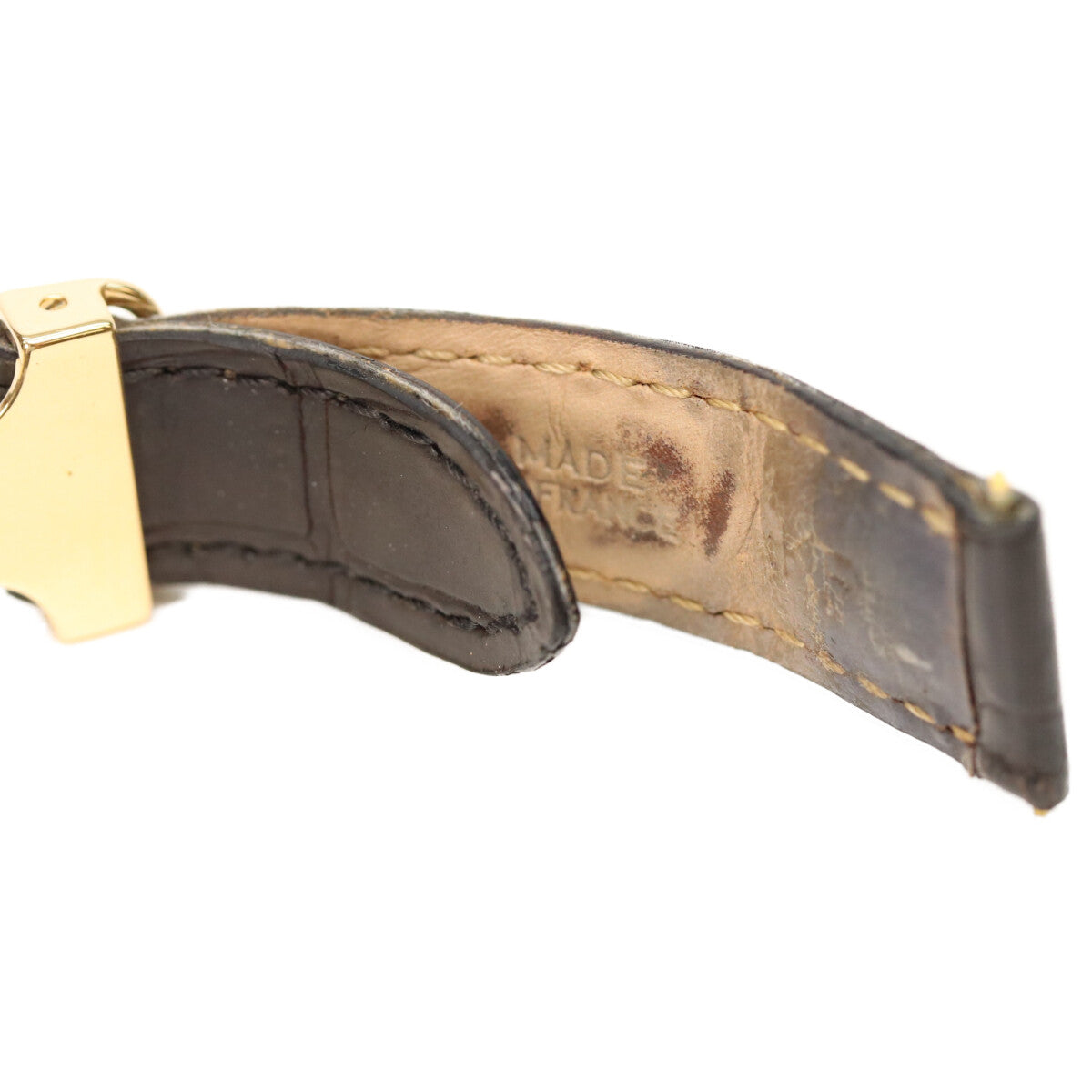 Cartier Cartier 925 Must Tank Vermeil SM quartz leather wristwatch