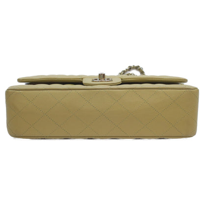 CHANEL シャネル A01112 ピスタチオグリーン キャビア G金具 Wフラップ マトラッセ25 ショルダーバッグ