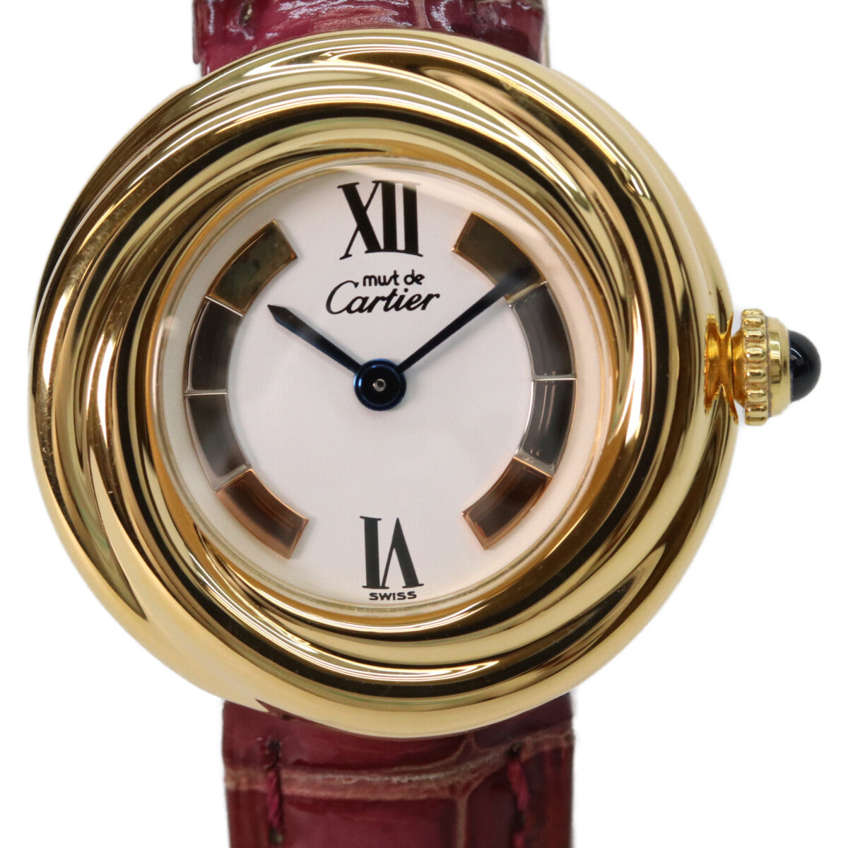 Cartier カルティエ 925 W1010644 マストトリニティヴェルメイユSM サイドトリニティ 白文字盤 QZ 腕時計