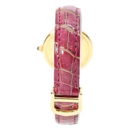 Cartier 卡地亚 925 W1010644 Must Trinity Vermeil SM 侧边三色金 白盘 石英表