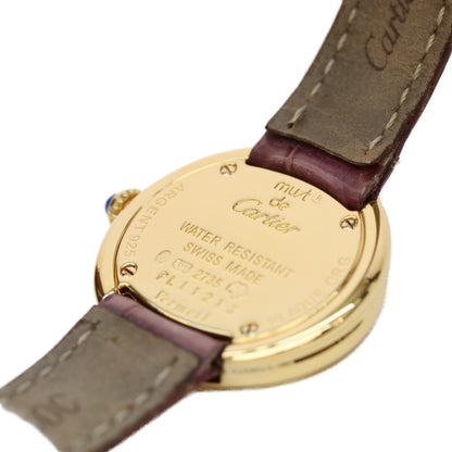 Cartier 卡地亚 925 W1010644 Must Trinity Vermeil SM 侧边三色金 白盘 石英表
