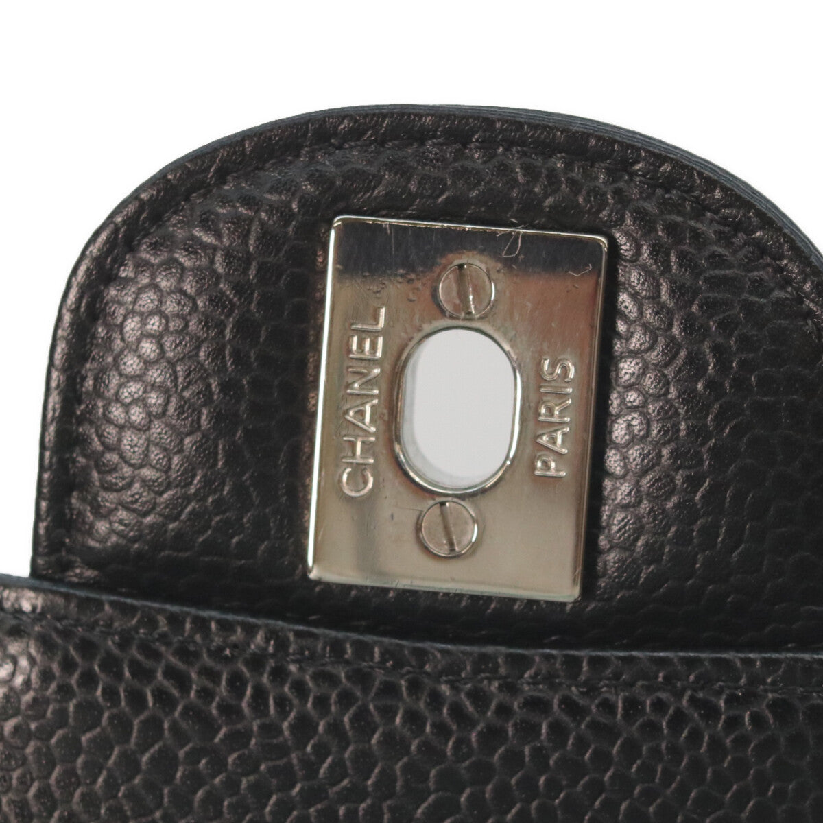 CHANEL 19 A01112 Black Caviar Silver Hardware Double Flap Matelassé 25 Shoulder Bag