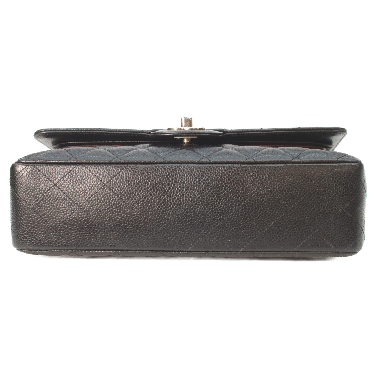 CHANEL 19 A01112 Black Caviar Silver Hardware Double Flap Matelassé 25 Shoulder Bag
