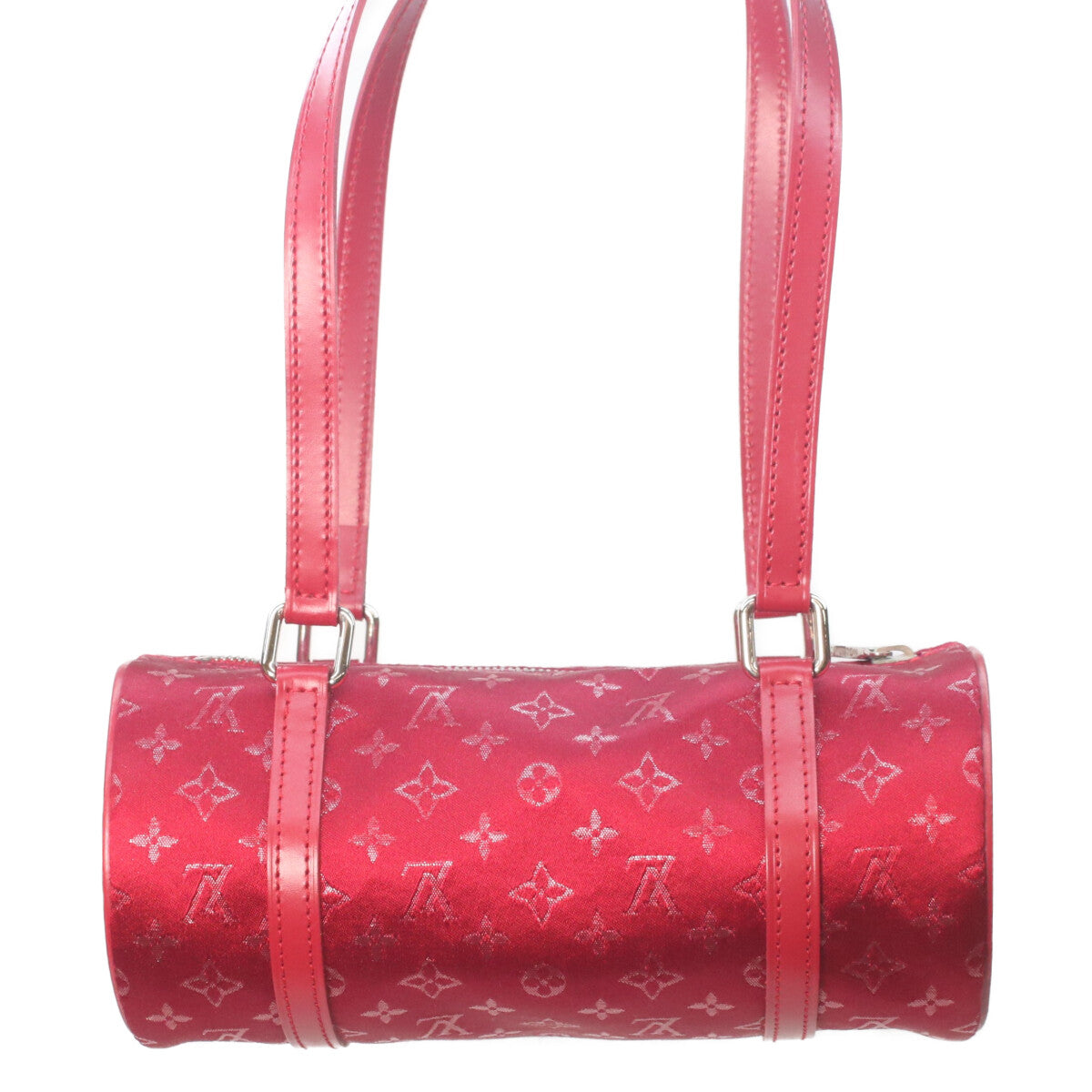 LOUIS VUITTON ルイヴィトン 02年 M92353 赤 モノグラムサテン リトルパピヨン ハンドバッグ