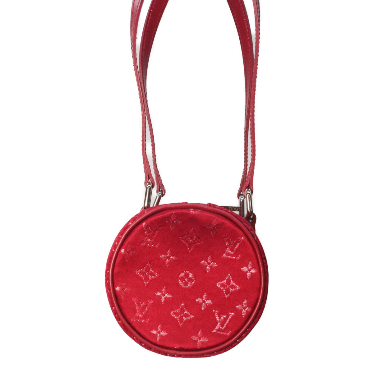 LOUIS VUITTON ルイヴィトン 02年 M92353 赤 モノグラムサテン リトルパピヨン ハンドバッグ