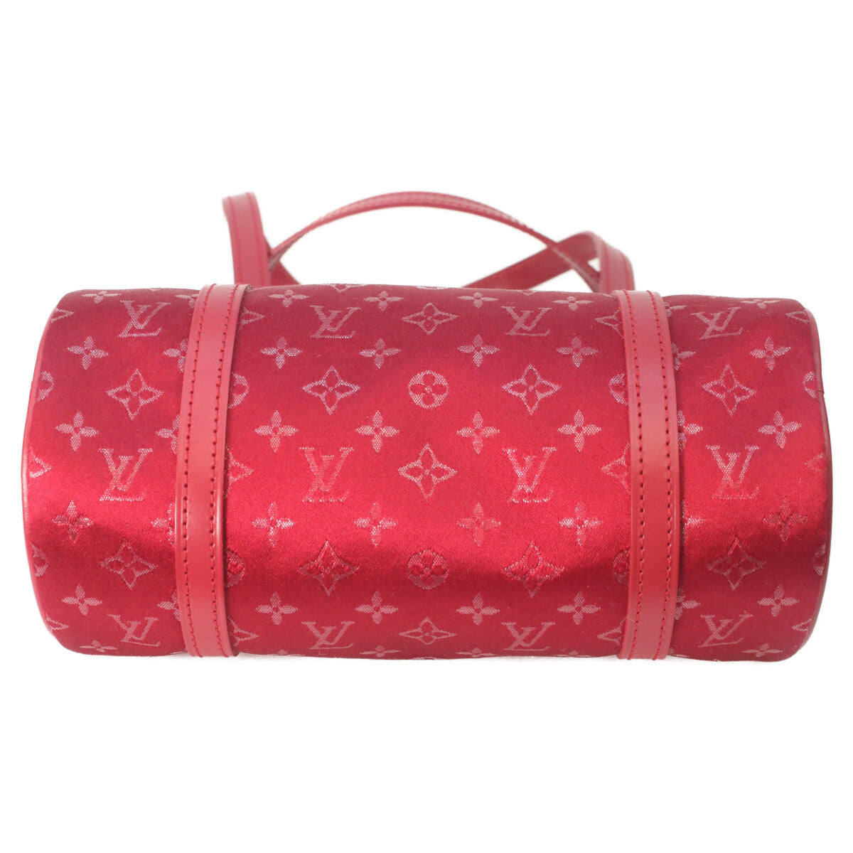 LOUIS VUITTON ルイヴィトン 02年 M92353 赤 モノグラムサテン リトルパピヨン ハンドバッグ