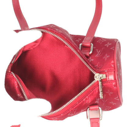 LOUIS VUITTON ルイヴィトン 02年 M92353 赤 モノグラムサテン リトルパピヨン ハンドバッグ