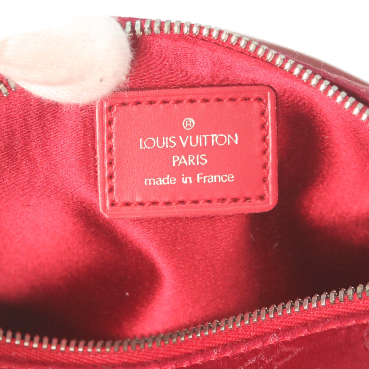 LOUIS VUITTON ルイヴィトン 02年 M92353 赤 モノグラムサテン リトルパピヨン ハンドバッグ