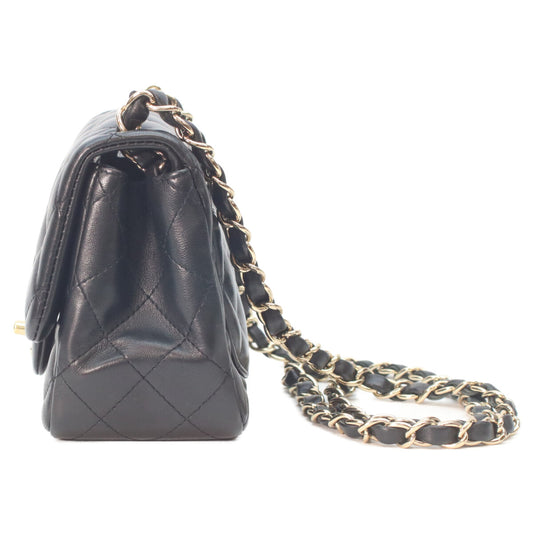 CHANEL Chanel 29th A35200 Black Lambskin Gold Hardware Mini Matelasse 17 Shoulder Bag