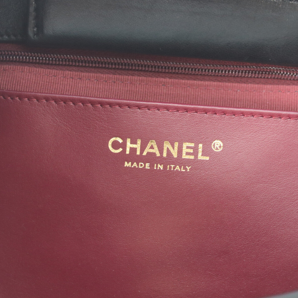 CHANEL AS5215 Black Shiny Lambskin Gold Hardware Small Shopping Tote Tote Bag
