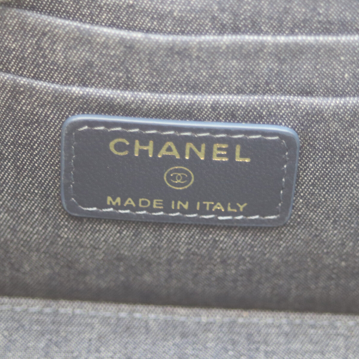 CHANEL Black Lambskin Gold Hardware Big Chain Shoulder Vanity Bag
