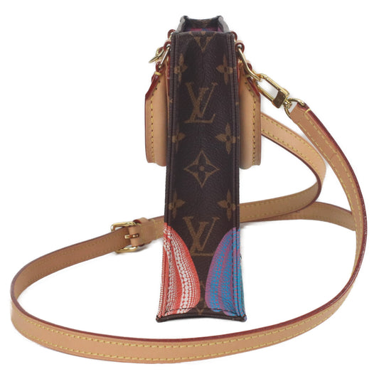 LOUIS VUITTON Louis Vuitton x YK Yayoi Kusama M82112 Monogram Pumpkin Petite Sac Plat Shoulder Bag