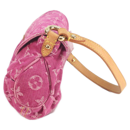 LOUIS VUITTON ルイヴィトン 06年 M95216 モノグラムデニム フューシャピンク ミニプリーティ ショルダーバッグ