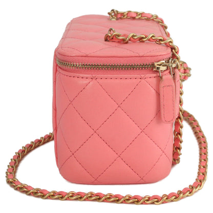 CHANEL シャネル 32番 AP2303 ピンク ラムスキン ゴールド金具 ココボール バニティチェーンショルダーバッグ ショルダーバッグ