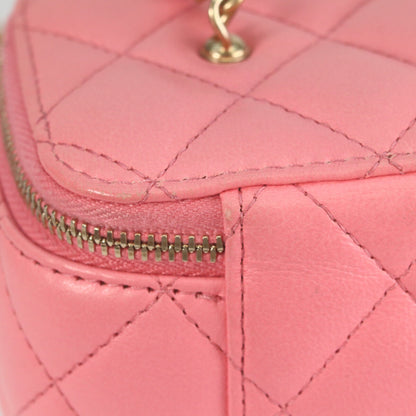 CHANEL シャネル 32番 AP2303 ピンク ラムスキン ゴールド金具 ココボール バニティチェーンショルダーバッグ ショルダーバッグ
