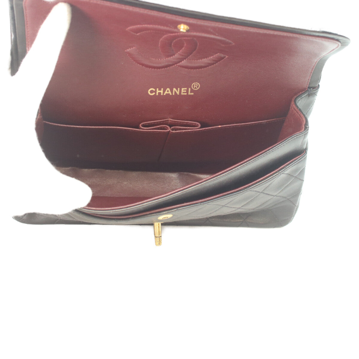 CHANEL シャネル A01112 4番 黒 ラムスキン ゴールド金具 マトラッセ25 ショルダーバッグ