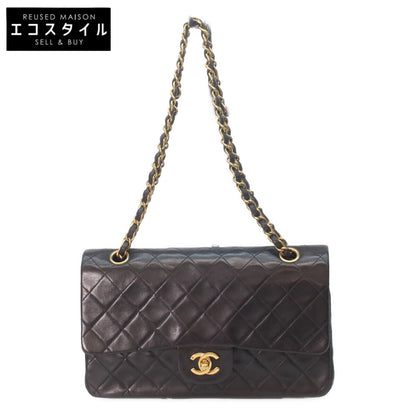 CHANEL シャネル A01112 4番 黒 ラムスキン ゴールド金具 マトラッセ25 ショルダーバッグ