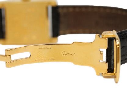 Cartier カルティエ 95s W100645401 925 トリニティ文字盤 マストタンクSM ヴェルメイユ 革 QZ 腕時計