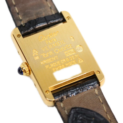 Cartier カルティエ 95s W100645401 925 トリニティ文字盤 マストタンクSM ヴェルメイユ 革 QZ 腕時計