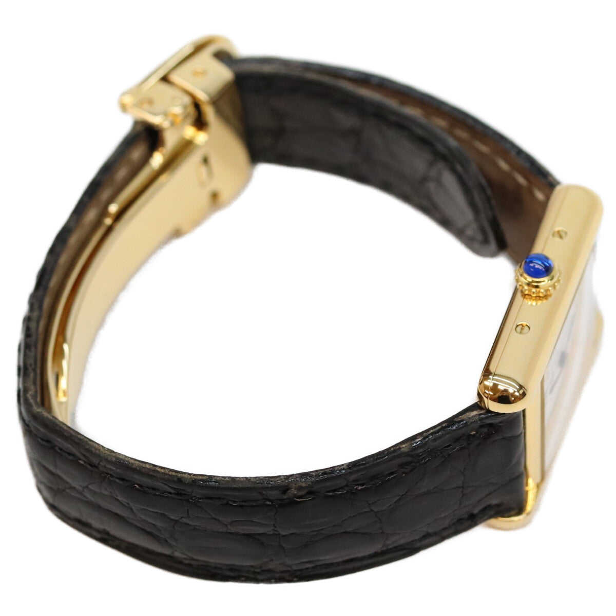 Cartier カルティエ 95s W100645401 925 トリニティ文字盤 マストタンクSM ヴェルメイユ 革 QZ 腕時計