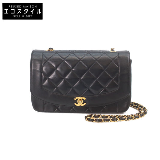 CHANEL 香奈儿 2号 A01165 黑色 羊皮 金色五金 戴安娜25 单肩包