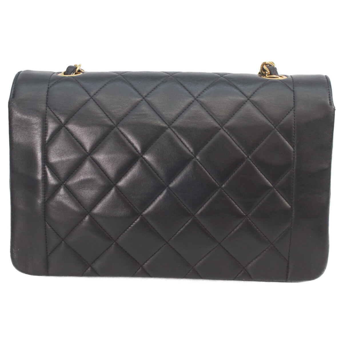 CHANEL シャネル 2番 A01165 黒 ラムスキン ゴールド金具 ダイアナ25 ショルダーバッグ
