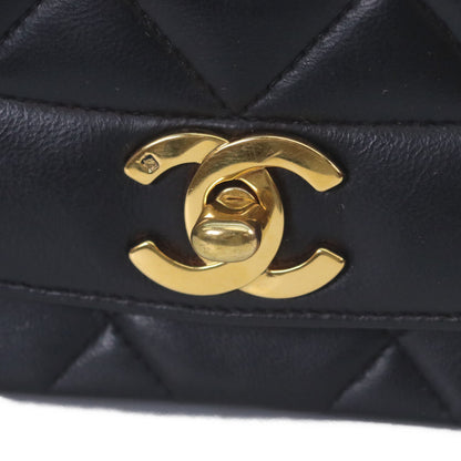 CHANEL シャネル 2番 A01165 黒 ラムスキン ゴールド金具 ダイアナ25 ショルダーバッグ