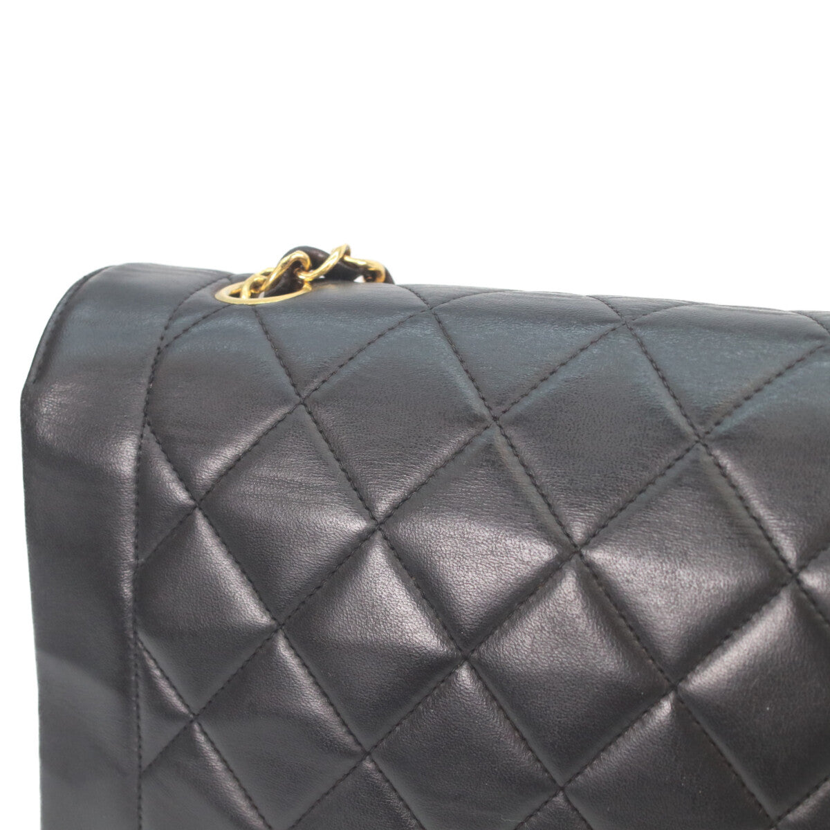 CHANEL シャネル 2番 A01165 黒 ラムスキン ゴールド金具 ダイアナ25 ショルダーバッグ