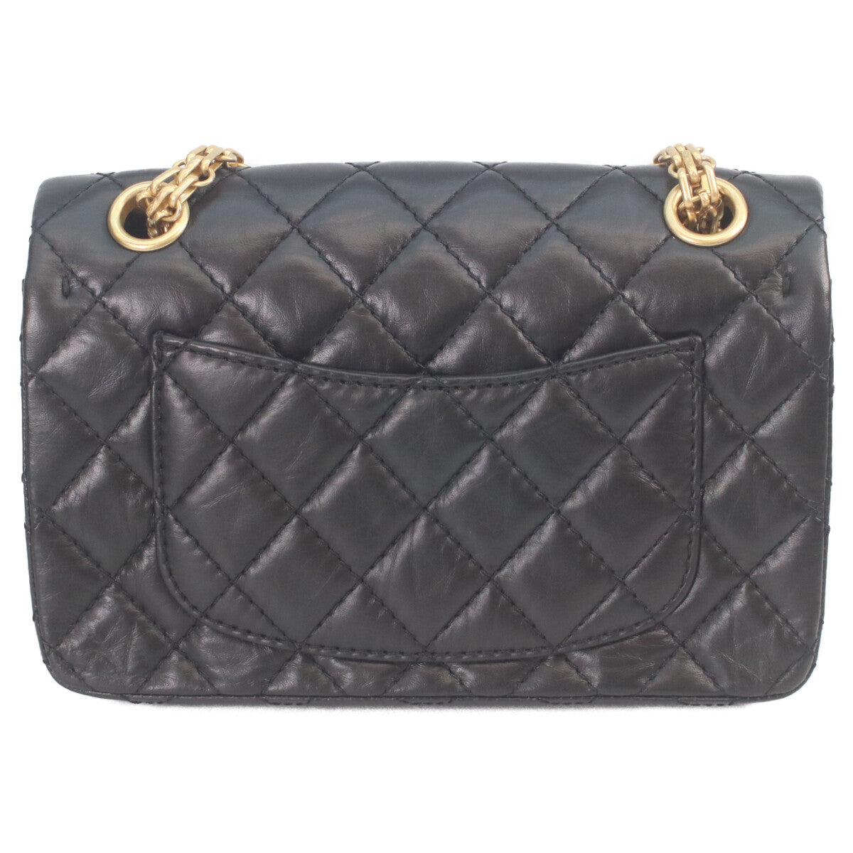 CHANEL シャネル AS0874 黒 ヴィンテージカーフ ゴールド金具 マトラッセ 2.55 ミニチェーンショルダー ショルダーバッグ