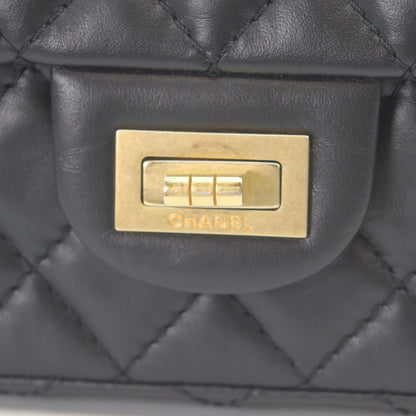 CHANEL シャネル AS0874 黒 ヴィンテージカーフ ゴールド金具 マトラッセ 2.55 ミニチェーンショルダー ショルダーバッグ
