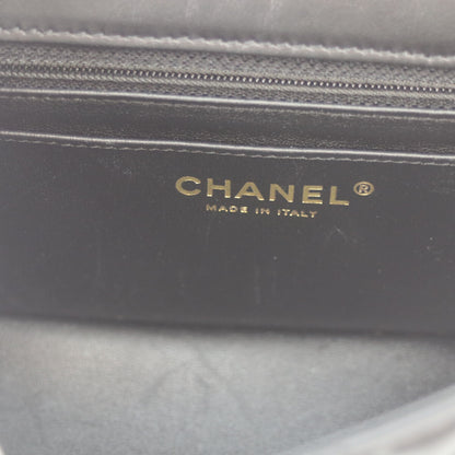 CHANEL 香奈儿 AS0874 黑色 复古小牛皮 金色五金 菱格纹 2.55 迷你链条包 单肩包