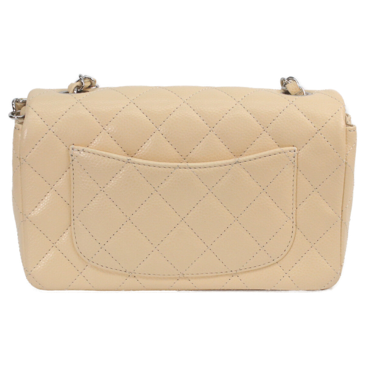 CHANEL シャネル 19番 A69900 ベージュ キャビア シルバー金具 ミニマトラッセ20 ショルダーバッグ