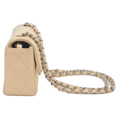 CHANEL シャネル 19番 A69900 ベージュ キャビア シルバー金具 ミニマトラッセ20 ショルダーバッグ