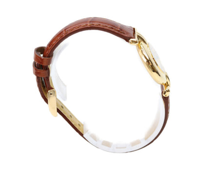 Cartier カルティエ 80-90s W1000654 925 マストコリゼヴェルメイユSM アイボリーローマ文字盤 QZ 革 腕時計