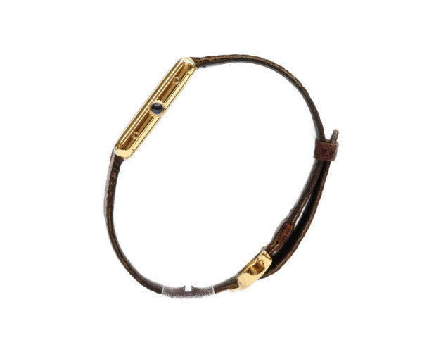 Cartier カルティエ 76ー81年 925 マストタンクヴェルメイユLM トリニティ文字盤 手巻き 革 腕時計