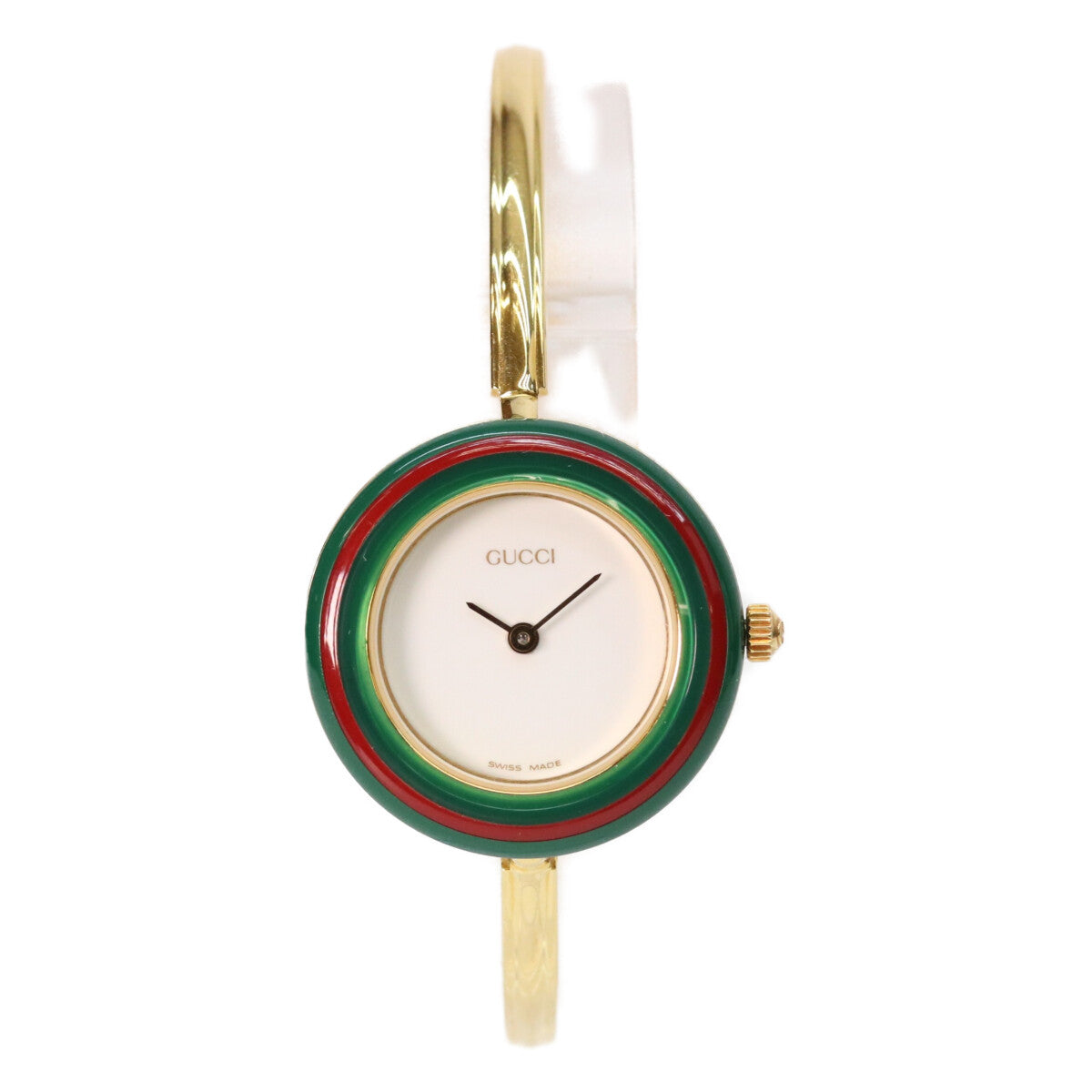 GUCCI グッチ 1100L 11 12.2 チェンジベゼル バングルウォッチ Mサイズ QZ 腕時計