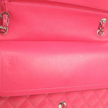 CHANEL シャネル 19番 A58600 ピンク ラム シルバー金具 ダブルフラップ デカマトラッセ30 ショルダーバッグ