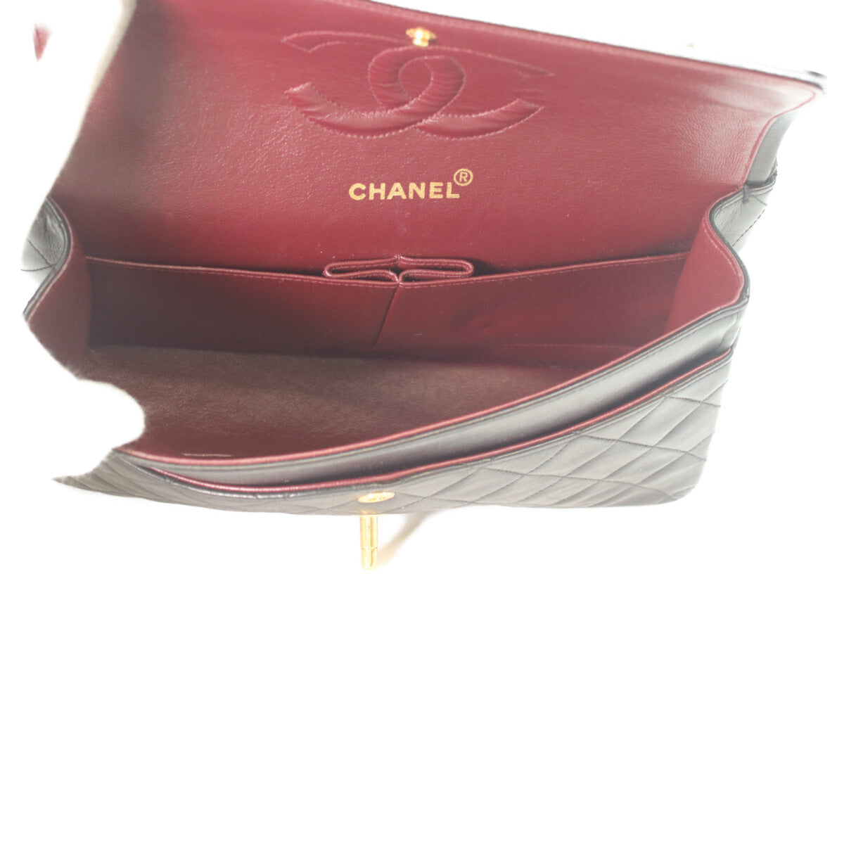 CHANEL シャネル 3番 A01112 黒ラム ゴールド金具 マトラッセ25 ショルダーバッグ