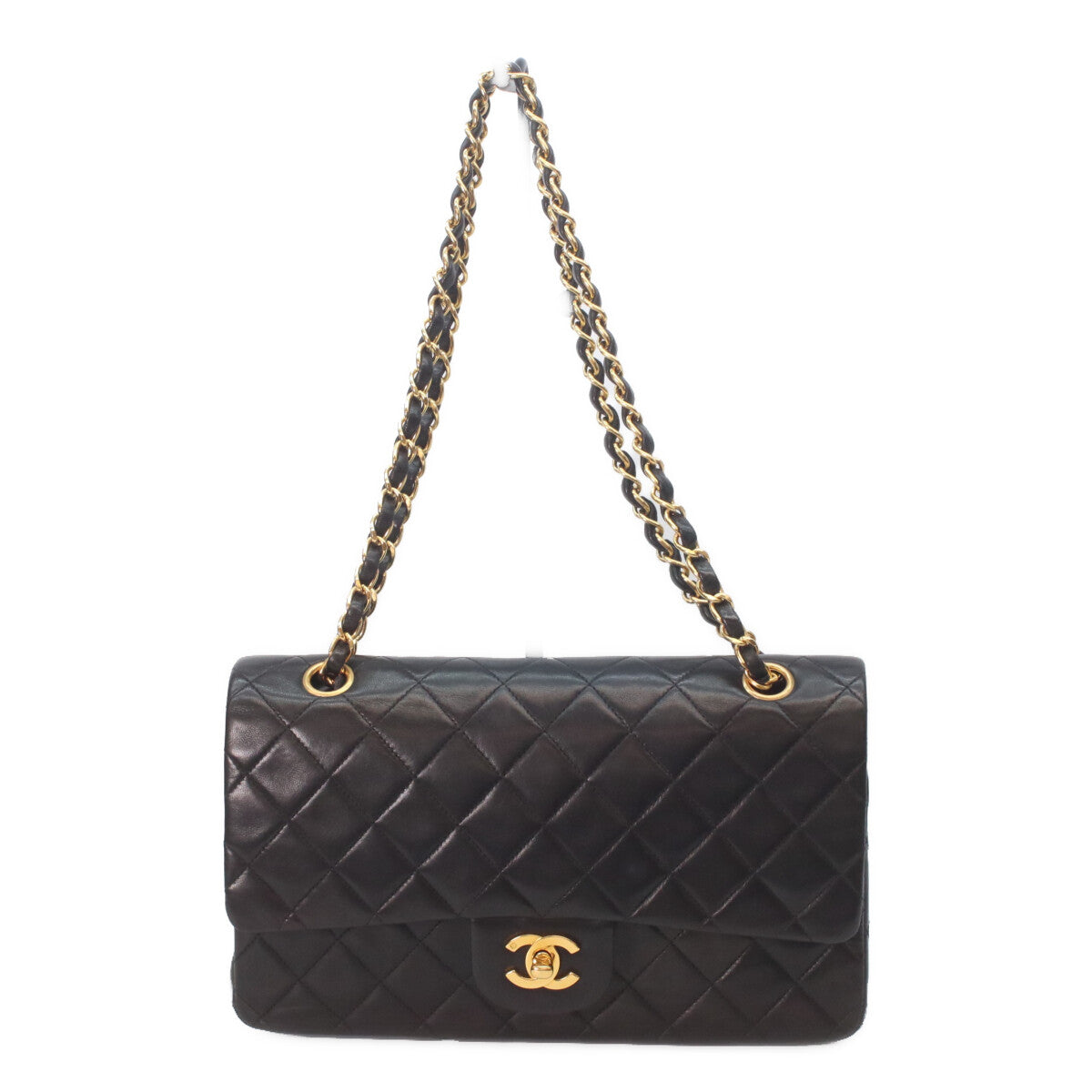 CHANEL シャネル 3番 A01112 黒ラム ゴールド金具 マトラッセ25 ショルダーバッグ