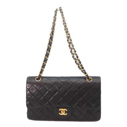 CHANEL シャネル 3番 A01112 黒ラム ゴールド金具 マトラッセ25 ショルダーバッグ