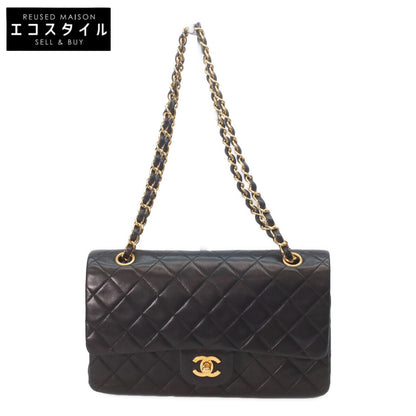 CHANEL シャネル 3番 A01112 黒ラム ゴールド金具 マトラッセ25 ショルダーバッグ
