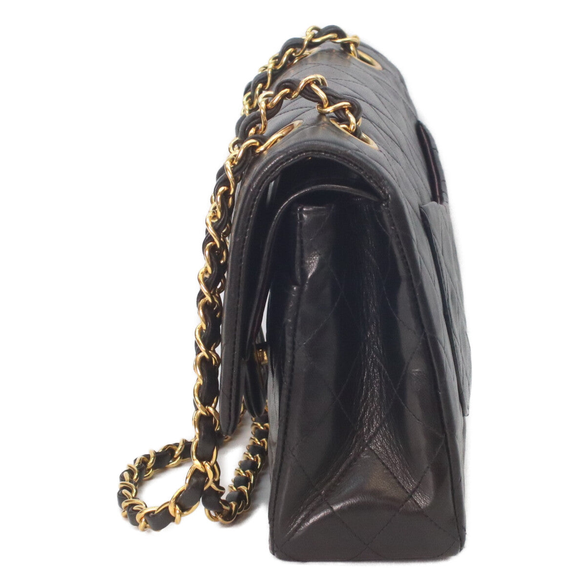 CHANEL シャネル 3番 A01112 黒ラム ゴールド金具 マトラッセ25 ショルダーバッグ